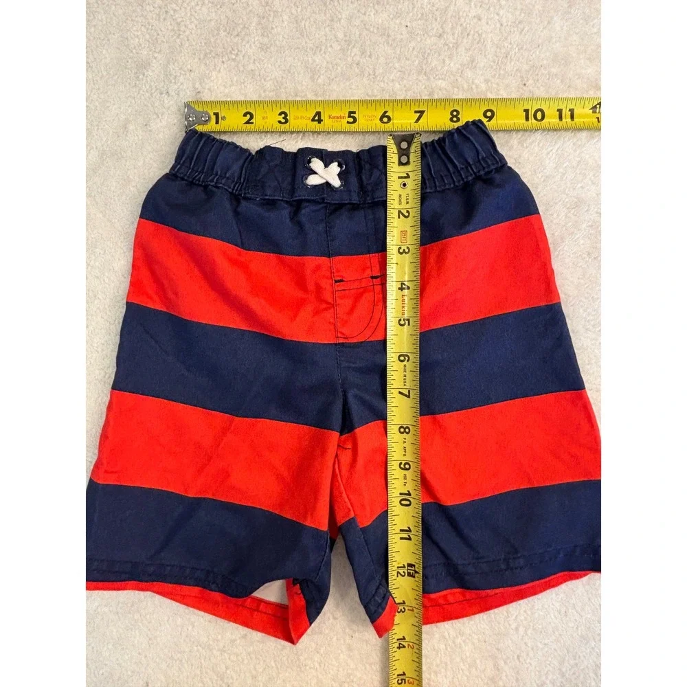 Circo Boys‎ Navy Blue Red Striped Swim Trunks Board Shorts Size 4T